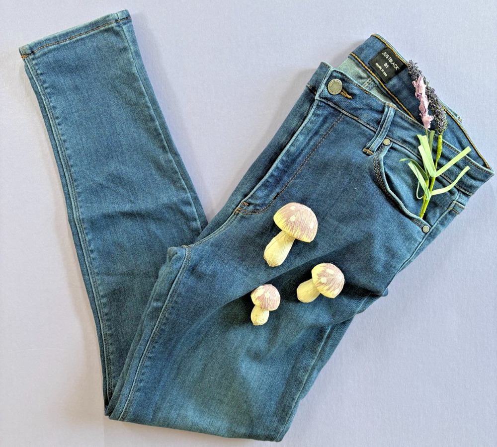 JUST BLACK Jeans Women's 31 High Rise Skinny Dark Wash Blue